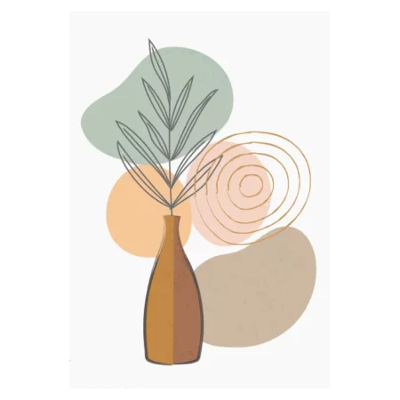 Decoración de pared con arte floral moderno