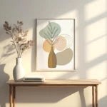 Decoración de pared con arte floral moderno