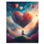 Lámina de corazones romántica para San Valentín