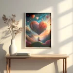 Lámina de corazones romántica para San Valentín