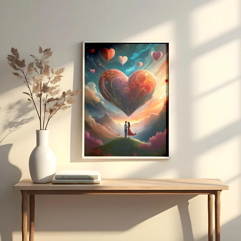 Lámina de corazones romántica para San Valentín