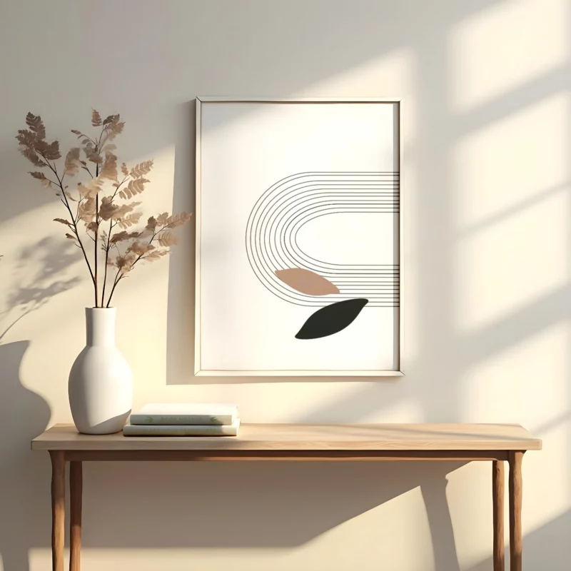 Decoración abstracta con formas geométricas