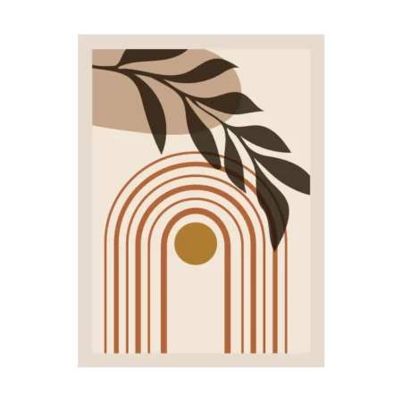 Arte mural geométrico para decoración elegante