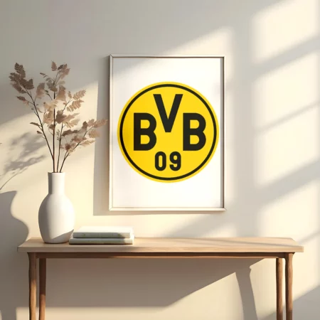 Decoración deportiva con logos de equipos de fútbol