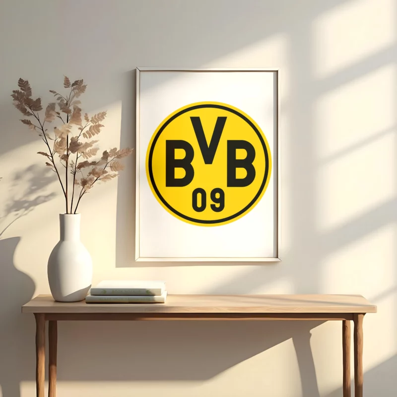 Decoración deportiva con logos de equipos de fútbol