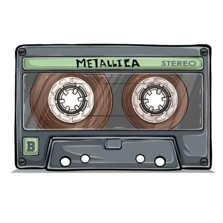 Arte retro con cassette de los años 80 y 90, Miraflores de la Sierra, bustarviejo, rascafria