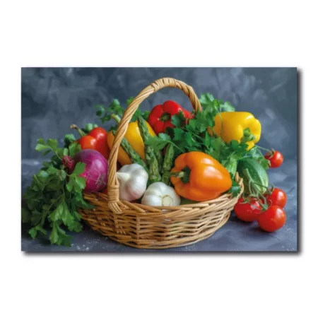 lienzo Bodegón de alimentos para decoración