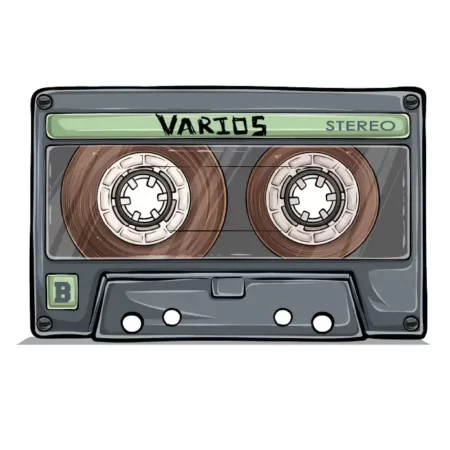 Arte retro con cassette de los años 80 y 90, Miraflores de la Sierra, bustarviejo, rascafria